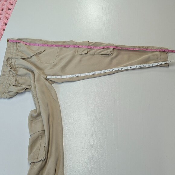Vince Camuto Size XS Khaki Cargo Cropped Joggers - Picture 7 of 15
